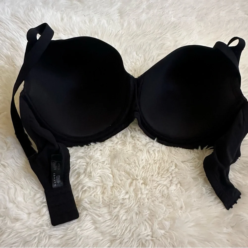 Natori Underwire T-Shirt Bra Woman’s Full Coverage support 36 G Black - Picture 6 of 8